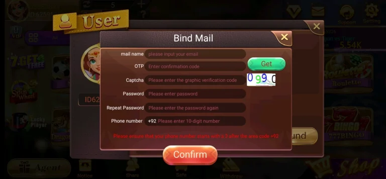 Account creation process of Card Rummy