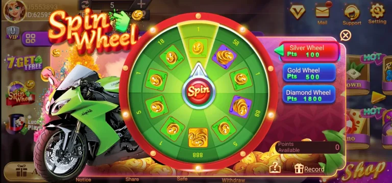 Spin wheel reward of Card Rummy